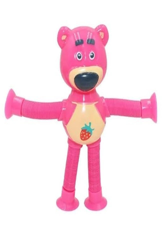 SHOPECOM أنابيب بوب من شوبكوم، أنابيب روبوتية لتخفيف التوتر، ألعاب حسية للأطفال الصغار، هدايا إبداعية محفزة، لعبة روبوت أنبوبية مزودة بكوب شفط، ألعاب حسية للأطفال المصابين بالتوحد، ألعاب لتخفيف التوتر، لعبة زرافة روبوتية بإضاءة LED (قطعة واحدة) (لعبة تادي) - Image 2